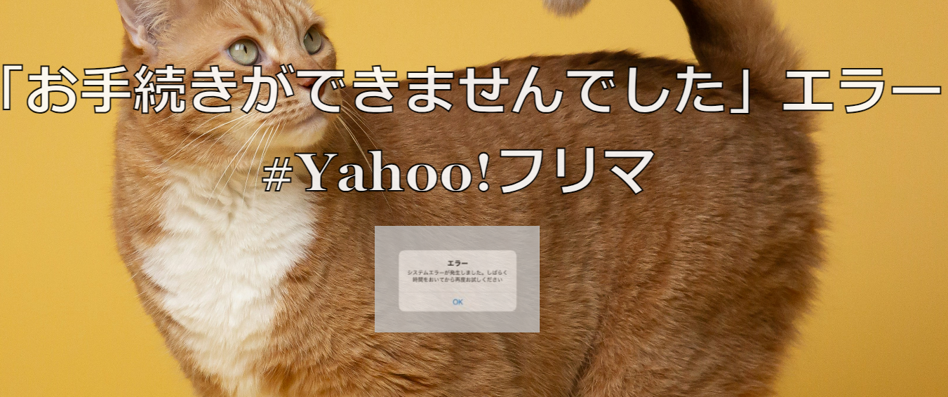 「システムエラーが発生しました」 #エラー #Yahoo!フリマ