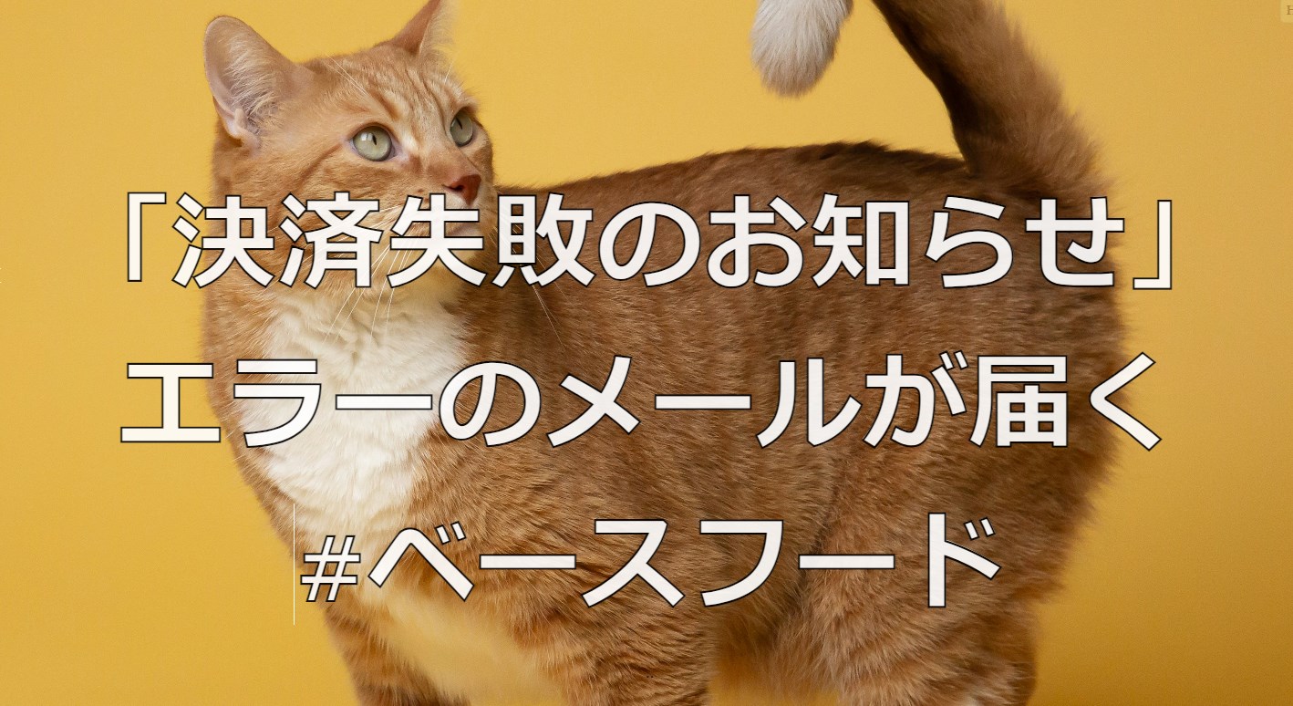 「決済失敗のお知らせ」エラーのメールが届く #ベースフード
